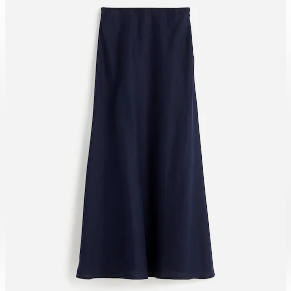 Madewell juniper berry Linen Maxi Slip Skirt - Picture 4 of 5